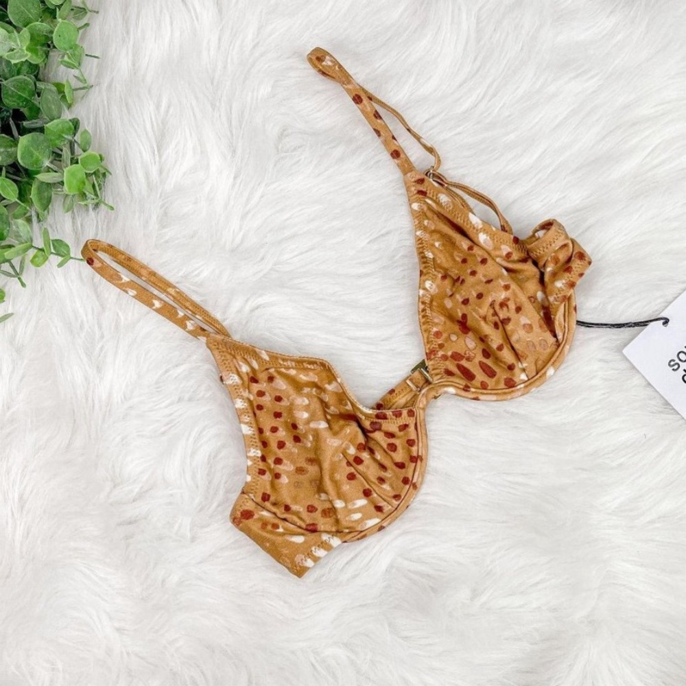 Some Days Lovin White Sands Wire Bikini Top XS
